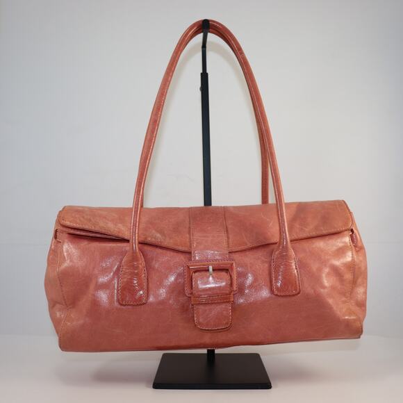 Hobo International Coral Leather Shoulder Bag with Buckle Flap - Picture 1 of 8